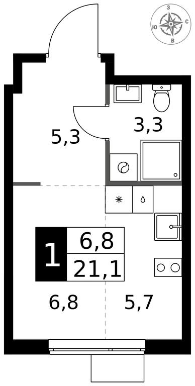 Apartment Sale, 21.1 sq. m. at 1 Izmajlovskij, Montazhnaya Street, 8с13, Moscow, Russia #1 Apartment Sale, 21.1 sq. m. at 1 Izmajlovskij, Montazhnaya Street, 8с13, Moscow, Russia #1