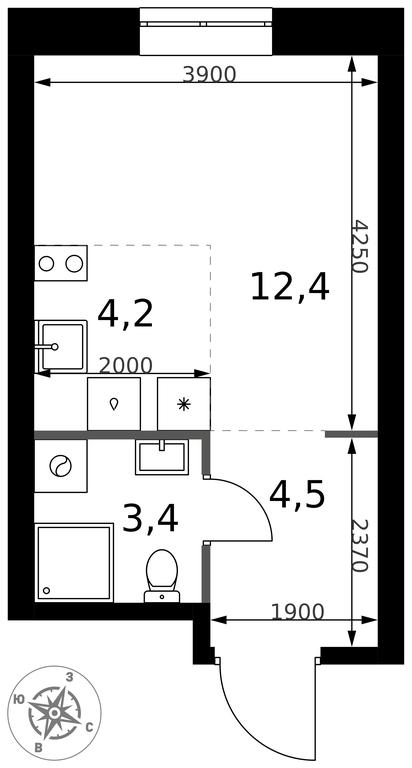 Apartment Sale, 24.5 sq. m. at 1 Izmajlovskij, Montazhnaya Street, 8с13, Moscow, Russia #2 Apartment Sale, 24.5 sq. m. at 1 Izmajlovskij, Montazhnaya Street, 8с13, Moscow, Russia #2