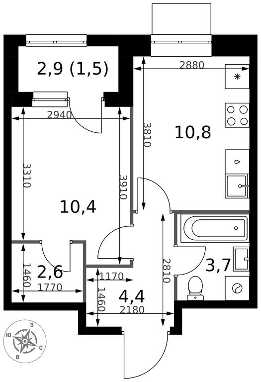 1-BD Apartment Sale, 33.4 sq. m. at 1 Izmajlovskij, Montazhnaya Street, 8с13, Moscow, Russia #2 1-BD Apartment Sale, 33.4 sq. m. at 1 Izmajlovskij, Montazhnaya Street, 8с13, Moscow, Russia #2