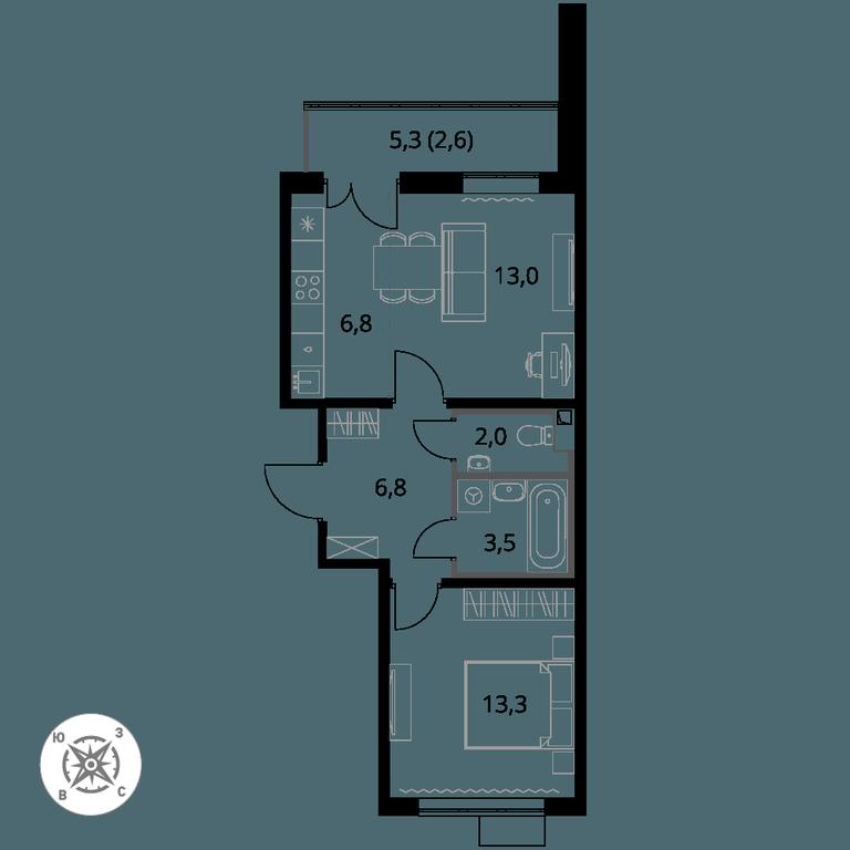 2-BD Apartment Sale, 48 sq. m. at Pervy Sheremetevskij, Komsomolskaya Street, 16, Khimki, Moscow Region, Russia #1 2-BD Apartment Sale, 48 sq. m. at Pervy Sheremetevskij, Komsomolskaya Street, 16, Khimki, Moscow Region, Russia #1