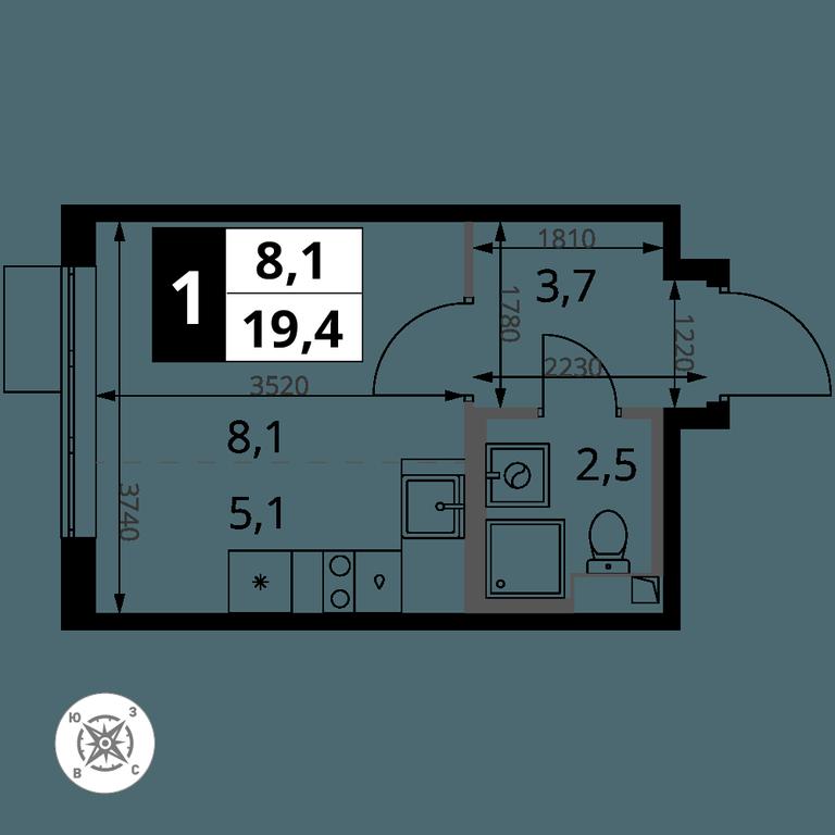 Apartment Sale, 19.4 sq. m. at Pervy Sheremetevskij, Komsomolskaya Street, 16, Khimki, Moscow Region, Russia #2 Apartment Sale, 19.4 sq. m. at Pervy Sheremetevskij, Komsomolskaya Street, 16, Khimki, Moscow Region, Russia #2