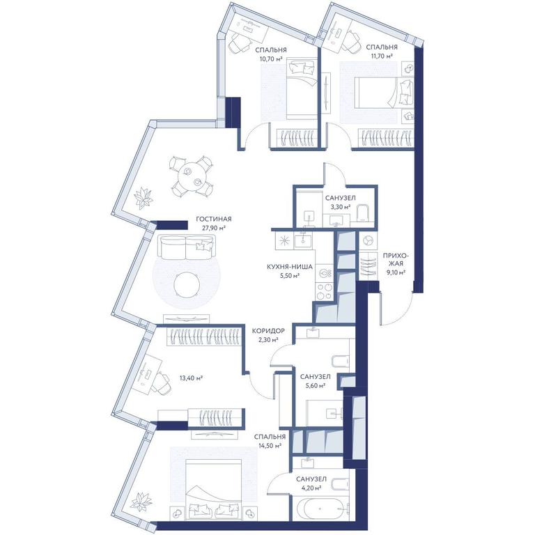 3-BD Apartment Sale, 108.2平方米 at HideOut, 3rd Setunsky Drive, Moscow, Russia #1 3-BD Apartment Sale, 108.2平方米 at HideOut, 3rd Setunsky Drive, Moscow, Russia #1