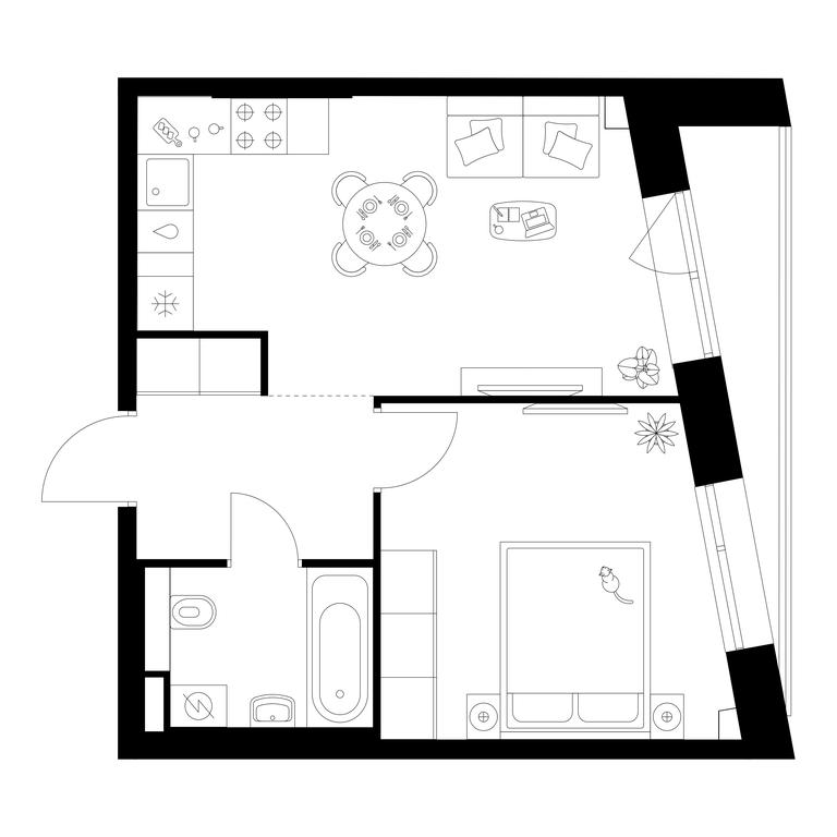 1-BD Apartment Sale, 39 sq. m. at Salarevo Park, Salaryevskaya Street, 8к1, Moskovskiy Settlement, Moscow, Russia #1