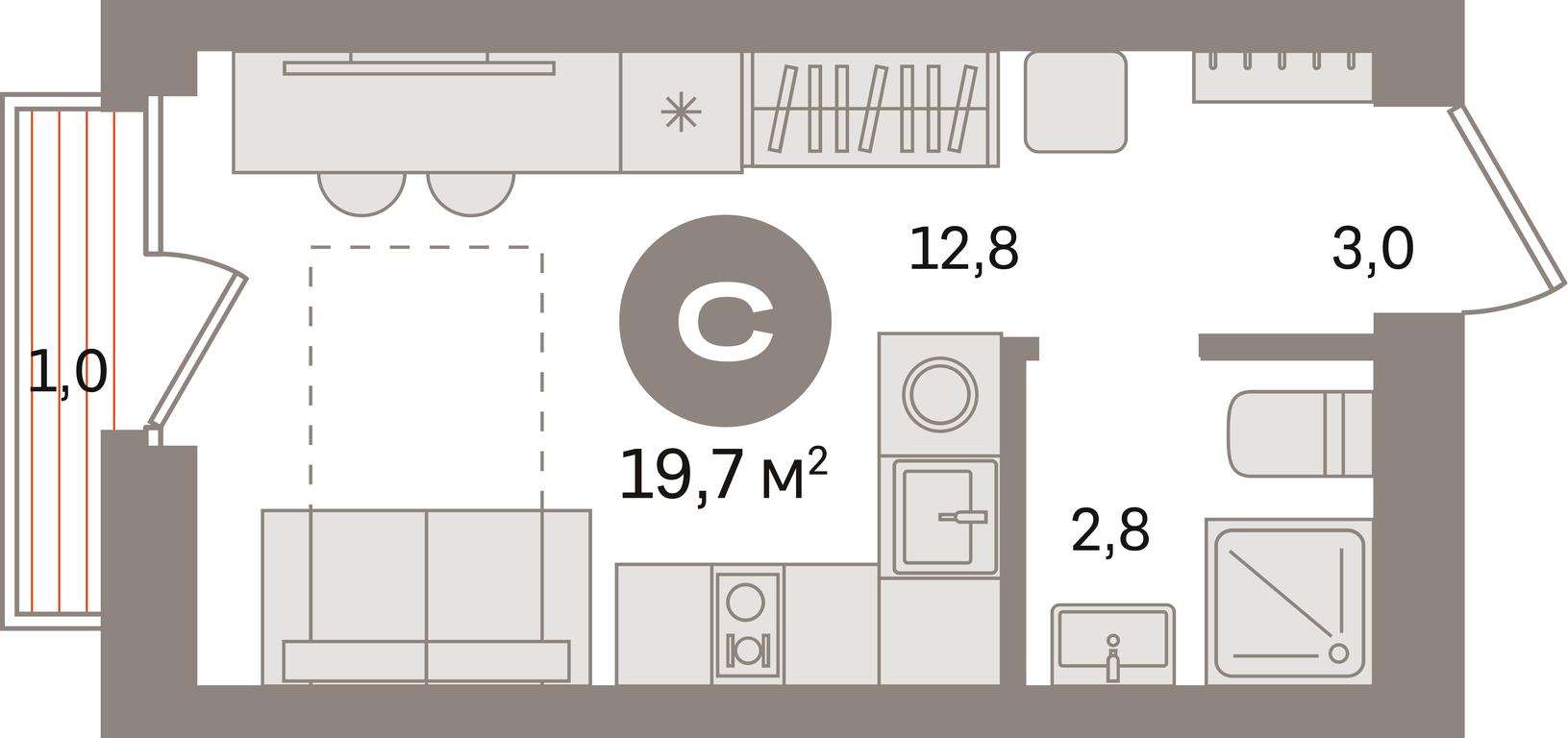 Apartment Sale, 19.7 sq. m. at Pervy kvartal, Kalinovaya ulitsa, derevnya Sapronovo, Leninskiy City District, Moscow Region, Russia #1 Apartment Sale, 19.7 sq. m. at Pervy kvartal, Kalinovaya ulitsa, derevnya Sapronovo, Leninskiy City District, Moscow Region, Russia #1