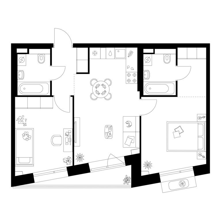 2-BD Apartment Sale, 59.3 sq. m. at Salarevo Park, Salaryevskaya Street, 8к1, Moskovskiy Settlement, Moscow, Russia #1 2-BD Apartment Sale, 59.3 sq. m. at Salarevo Park, Salaryevskaya Street, 8к1, Moskovskiy Settlement, Moscow, Russia #1