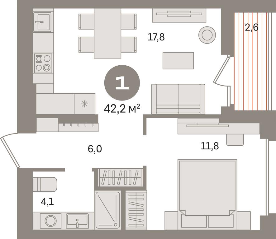 1-BD Apartment Sale, 42.2 sq. m. at Pervy kvartal, Kalinovaya ulitsa, derevnya Sapronovo, Leninskiy City District, Moscow Region, Russia #1 1-BD Apartment Sale, 42.2 sq. m. at Pervy kvartal, Kalinovaya ulitsa, derevnya Sapronovo, Leninskiy City District, Moscow Region, Russia #1