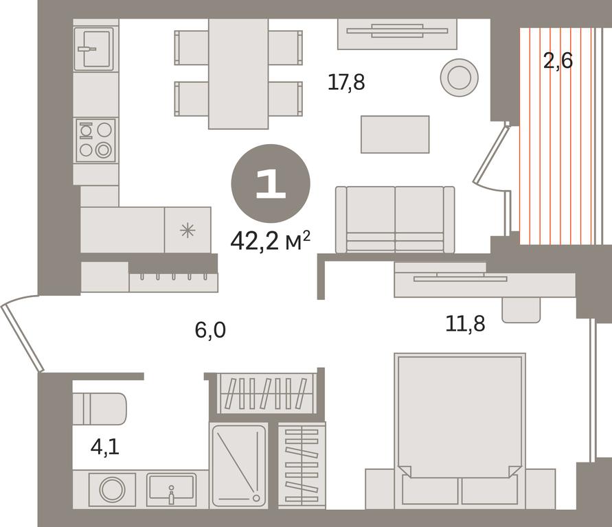 1-BD Apartment Sale, 42.2 sq. m. at Pervy kvartal, Kalinovaya ulitsa, derevnya Sapronovo, Leninskiy City District, Moscow Region, Russia #1 1-BD Apartment Sale, 42.2 sq. m. at Pervy kvartal, Kalinovaya ulitsa, derevnya Sapronovo, Leninskiy City District, Moscow Region, Russia #1