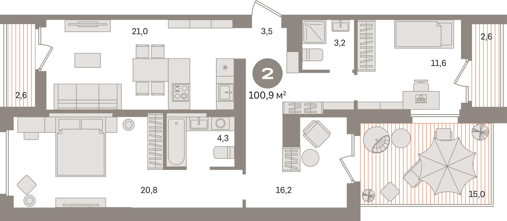 2-BD Apartment Sale, 100.9 sq. m. at Pervy kvartal, Kalinovaya ulitsa, derevnya Sapronovo, Leninskiy City District, Moscow Region, Russia #1 2-BD Apartment Sale, 100.9 sq. m. at Pervy kvartal, Kalinovaya ulitsa, derevnya Sapronovo, Leninskiy City District, Moscow Region, Russia #1