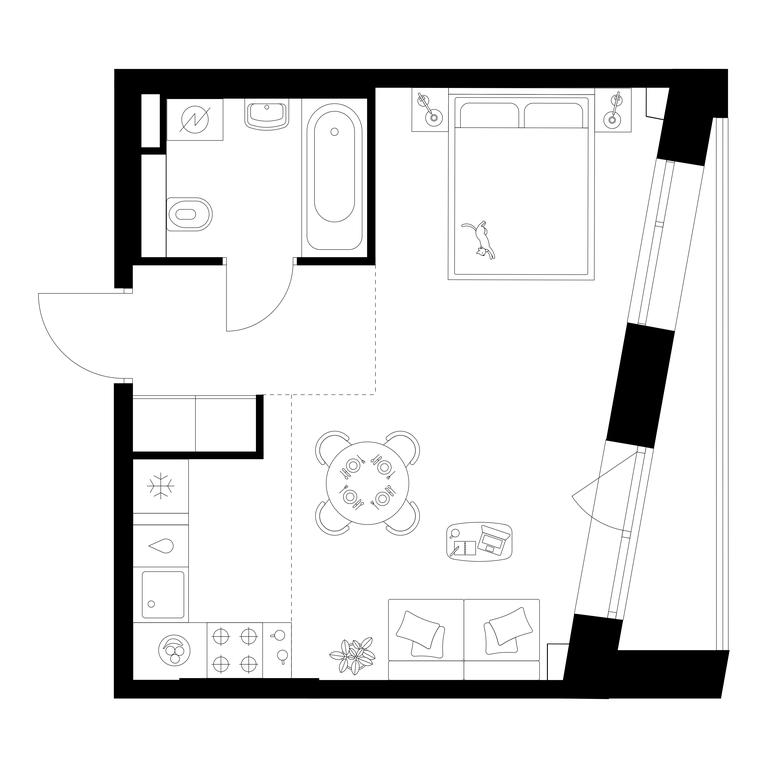 1-BD Apartment Sale, 32.5 sq. m. at Salarevo Park, Salaryevskaya Street, 8к1, Moskovskiy Settlement, Moscow, Russia #1