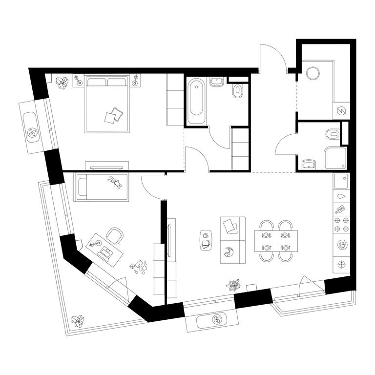 2-BD Apartment Sale, 74.1 sq. m. at Salarevo Park, Salaryevskaya Street, 8к1, Moskovskiy Settlement, Moscow, Russia #1 2-BD Apartment Sale, 74.1 sq. m. at Salarevo Park, Salaryevskaya Street, 8к1, Moskovskiy Settlement, Moscow, Russia #1