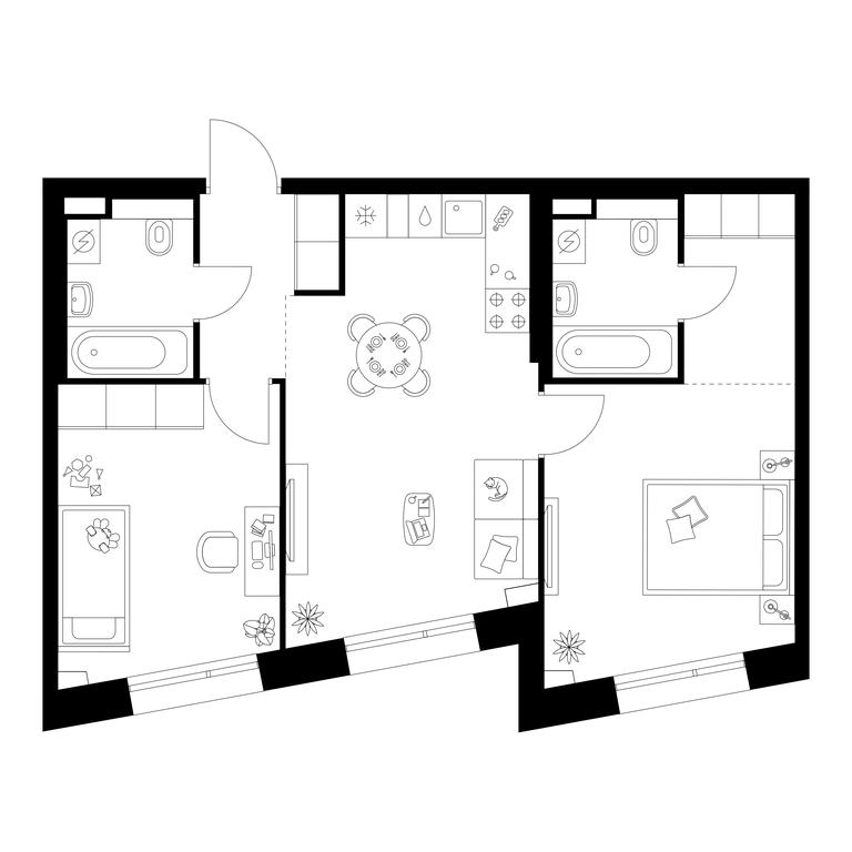2-BD Apartment Sale, 58.1 sq. m. at Salarevo Park, Salaryevskaya Street, 8к1, Moskovskiy Settlement, Moscow, Russia #1 2-BD Apartment Sale, 58.1 sq. m. at Salarevo Park, Salaryevskaya Street, 8к1, Moskovskiy Settlement, Moscow, Russia #1
