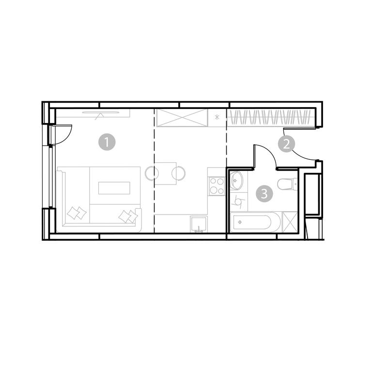 Apartment Sale, 31.62平方米 at EvoPark Izmaylovo, Elektrodnaya Street, Moscow, Russia #1