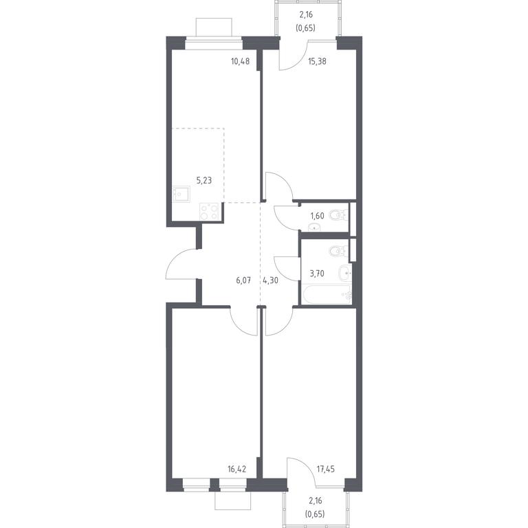 2-BD Apartment Sale, 81.93 sq. m. at Podolskie Kvartaly, zhiloy kompleks Podolskiye Kvartaly, Ryazanovskoe Settlement, Moscow, Russia #1 2-BD Apartment Sale, 81.93 sq. m. at Podolskie Kvartaly, zhiloy kompleks Podolskiye Kvartaly, Ryazanovskoe Settlement, Moscow, Russia #1