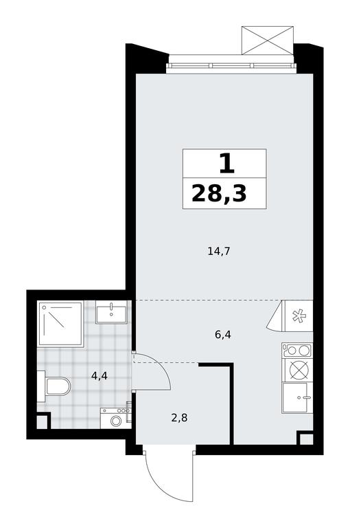 Apartment Sale, 28.3 sq. m. at Desnarechie, kvartal № 23, Desyonovskoye Settlement, Moscow, Russia #2 Apartment Sale, 28.3 sq. m. at Desnarechie, kvartal № 23, Desyonovskoye Settlement, Moscow, Russia #2