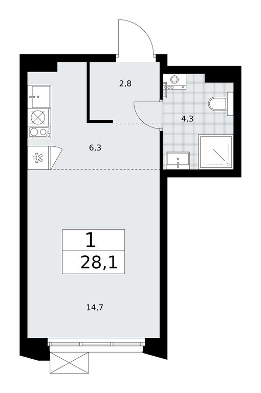 Apartment Sale, 28.1 sq. m. at Desnarechie, kvartal № 23, Desyonovskoye Settlement, Moscow, Russia #1 Apartment Sale, 28.1 sq. m. at Desnarechie, kvartal № 23, Desyonovskoye Settlement, Moscow, Russia #1