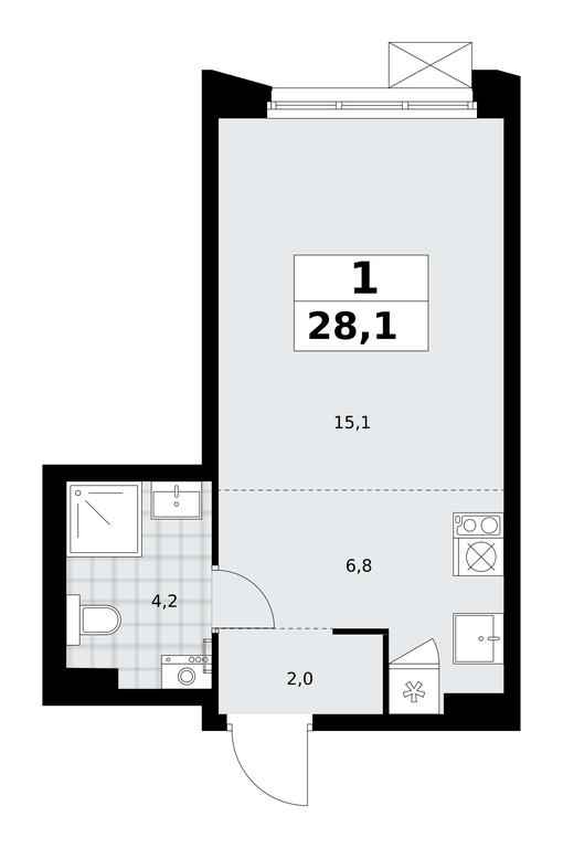 Apartment Sale, 28.1 sq. m. at Desnarechie, kvartal № 23, Desyonovskoye Settlement, Moscow, Russia #2 Apartment Sale, 28.1 sq. m. at Desnarechie, kvartal № 23, Desyonovskoye Settlement, Moscow, Russia #2