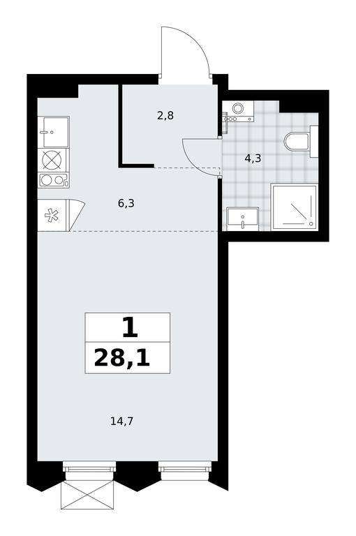 Apartment Sale, 28.1 sq. m. at Desnarechie, kvartal № 23, Desyonovskoye Settlement, Moscow, Russia #2 Apartment Sale, 28.1 sq. m. at Desnarechie, kvartal № 23, Desyonovskoye Settlement, Moscow, Russia #2