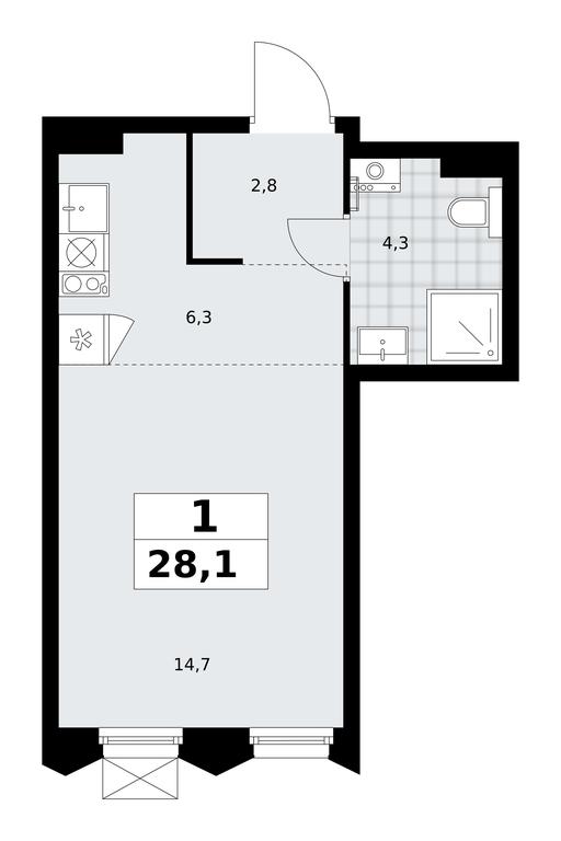 Apartment Sale, 28.1 sq. m. at Desnarechie, kvartal № 23, Desyonovskoye Settlement, Moscow, Russia #2 Apartment Sale, 28.1 sq. m. at Desnarechie, kvartal № 23, Desyonovskoye Settlement, Moscow, Russia #2