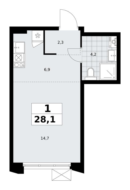 Apartment Sale, 28.1 sq. m. at Desnarechie, kvartal № 23, Desyonovskoye Settlement, Moscow, Russia #2 Apartment Sale, 28.1 sq. m. at Desnarechie, kvartal № 23, Desyonovskoye Settlement, Moscow, Russia #2