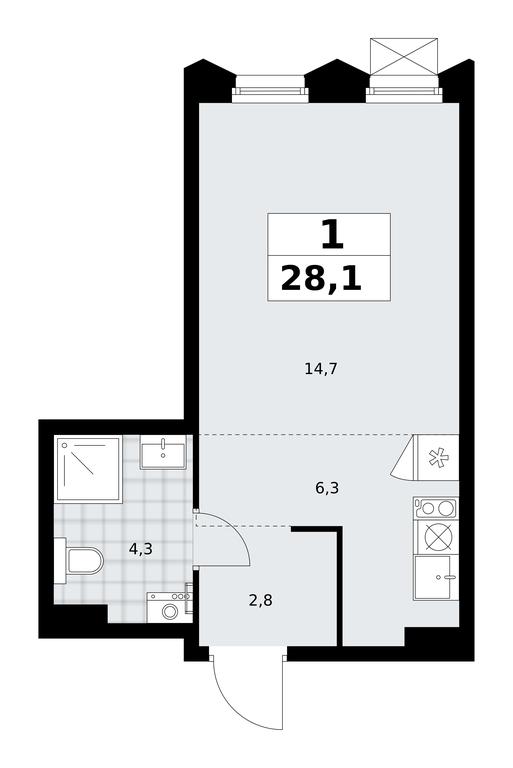 Apartment Sale, 28.1 sq. m. at Desnarechie, kvartal № 23, Desyonovskoye Settlement, Moscow, Russia #2