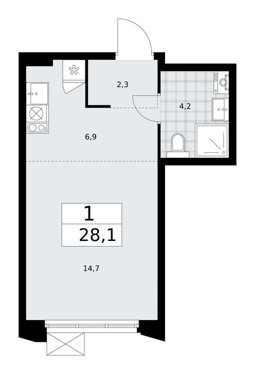 Apartment Sale, 28.1 sq. m. at Desnarechie, kvartal № 23, Desyonovskoye Settlement, Moscow, Russia #1 Apartment Sale, 28.1 sq. m. at Desnarechie, kvartal № 23, Desyonovskoye Settlement, Moscow, Russia #1