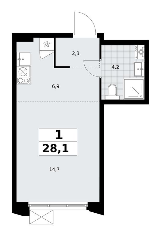 Apartment Sale, 28.1 sq. m. at Desnarechie, kvartal № 23, Desyonovskoye Settlement, Moscow, Russia #2 Apartment Sale, 28.1 sq. m. at Desnarechie, kvartal № 23, Desyonovskoye Settlement, Moscow, Russia #2