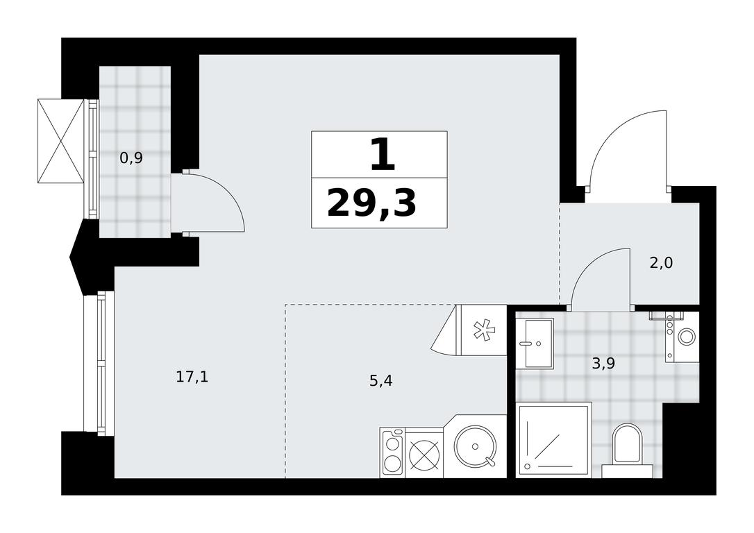 Apartment Sale, 29.3 sq. m. at Desnarechie, kvartal № 23, Desyonovskoye Settlement, Moscow, Russia #2