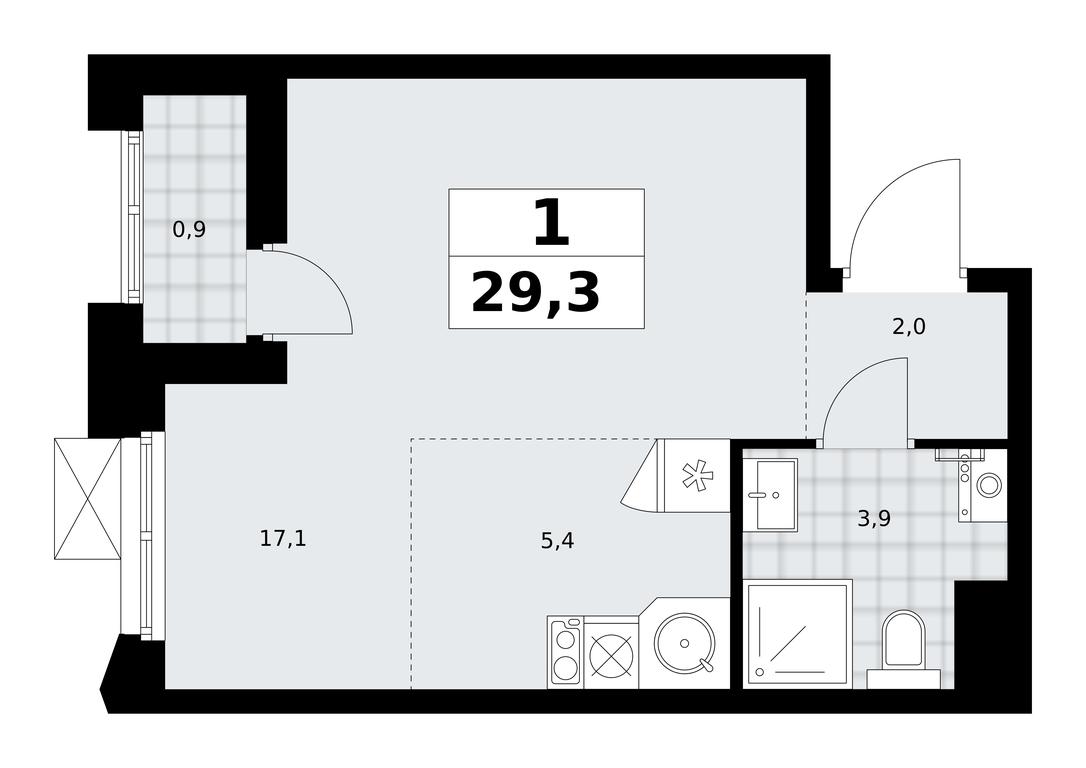 Apartment Sale, 29.3 sq. m. at Desnarechie, kvartal № 23, Desyonovskoye Settlement, Moscow, Russia #2