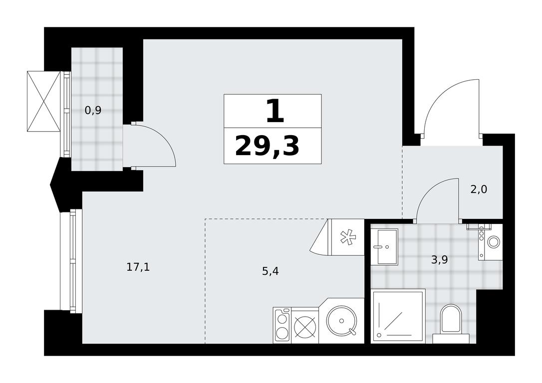 Apartment Sale, 29.3 sq. m. at Desnarechie, kvartal № 23, Desyonovskoye Settlement, Moscow, Russia #2 Apartment Sale, 29.3 sq. m. at Desnarechie, kvartal № 23, Desyonovskoye Settlement, Moscow, Russia #2