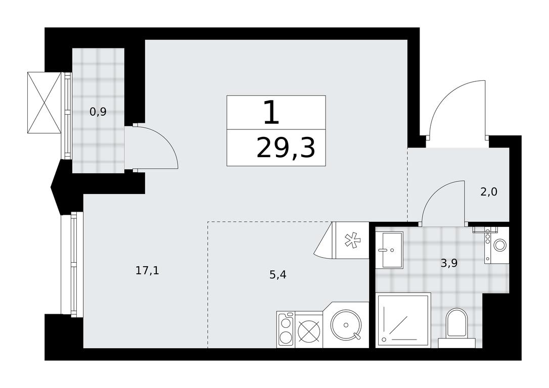 Apartment Sale, 29.3 sq. m. at Desnarechie, kvartal № 23, Desyonovskoye Settlement, Moscow, Russia #1 Apartment Sale, 29.3 sq. m. at Desnarechie, kvartal № 23, Desyonovskoye Settlement, Moscow, Russia #1
