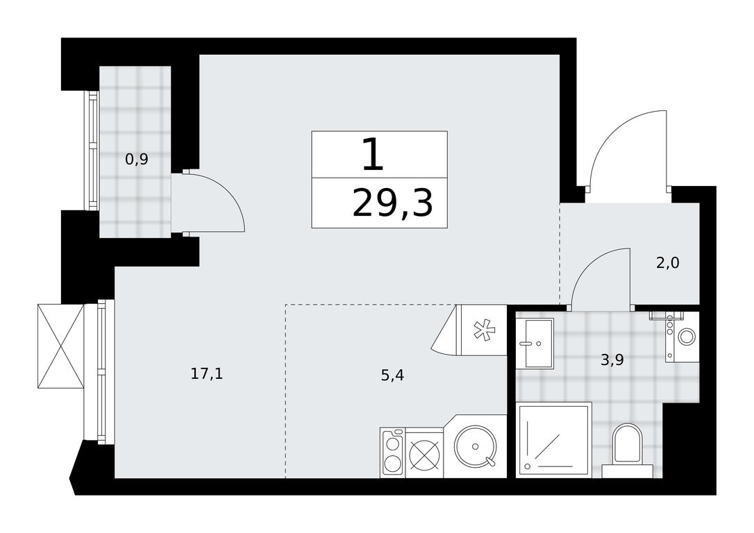 Apartment Sale, 29.3 sq. m. at Desnarechie, kvartal № 23, Desyonovskoye Settlement, Moscow, Russia #1 Apartment Sale, 29.3 sq. m. at Desnarechie, kvartal № 23, Desyonovskoye Settlement, Moscow, Russia #1