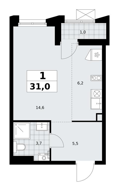 Apartment Sale, 31 sq. m. at Desnarechie, kvartal № 23, Desyonovskoye Settlement, Moscow, Russia #2 Apartment Sale, 31 sq. m. at Desnarechie, kvartal № 23, Desyonovskoye Settlement, Moscow, Russia #2