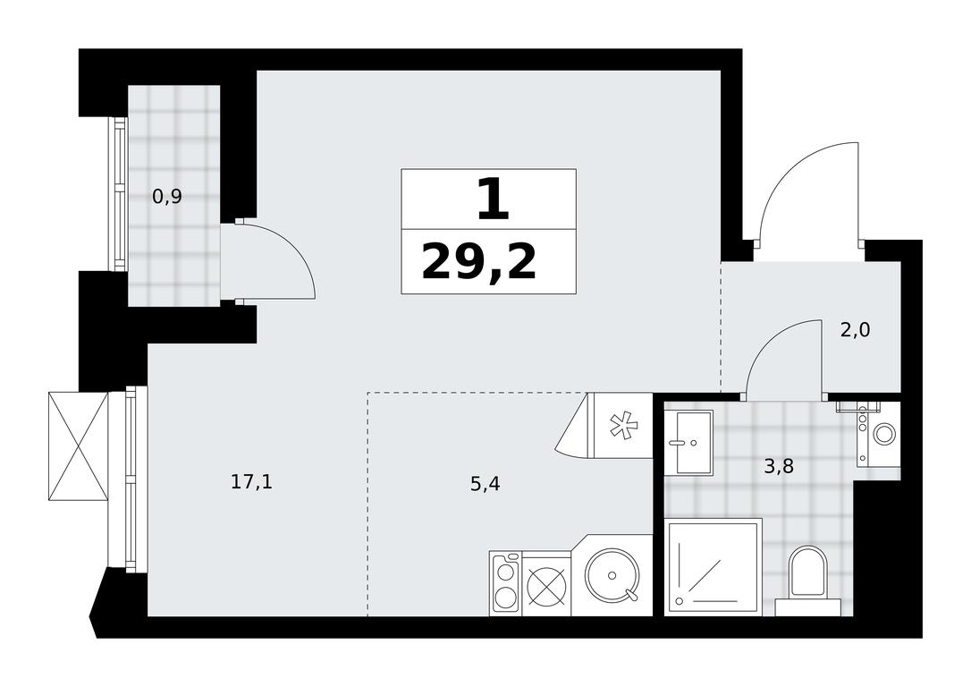 Apartment Sale, 29.2 sq. m. at Desnarechie, kvartal № 23, Desyonovskoye Settlement, Moscow, Russia #2 Apartment Sale, 29.2 sq. m. at Desnarechie, kvartal № 23, Desyonovskoye Settlement, Moscow, Russia #2