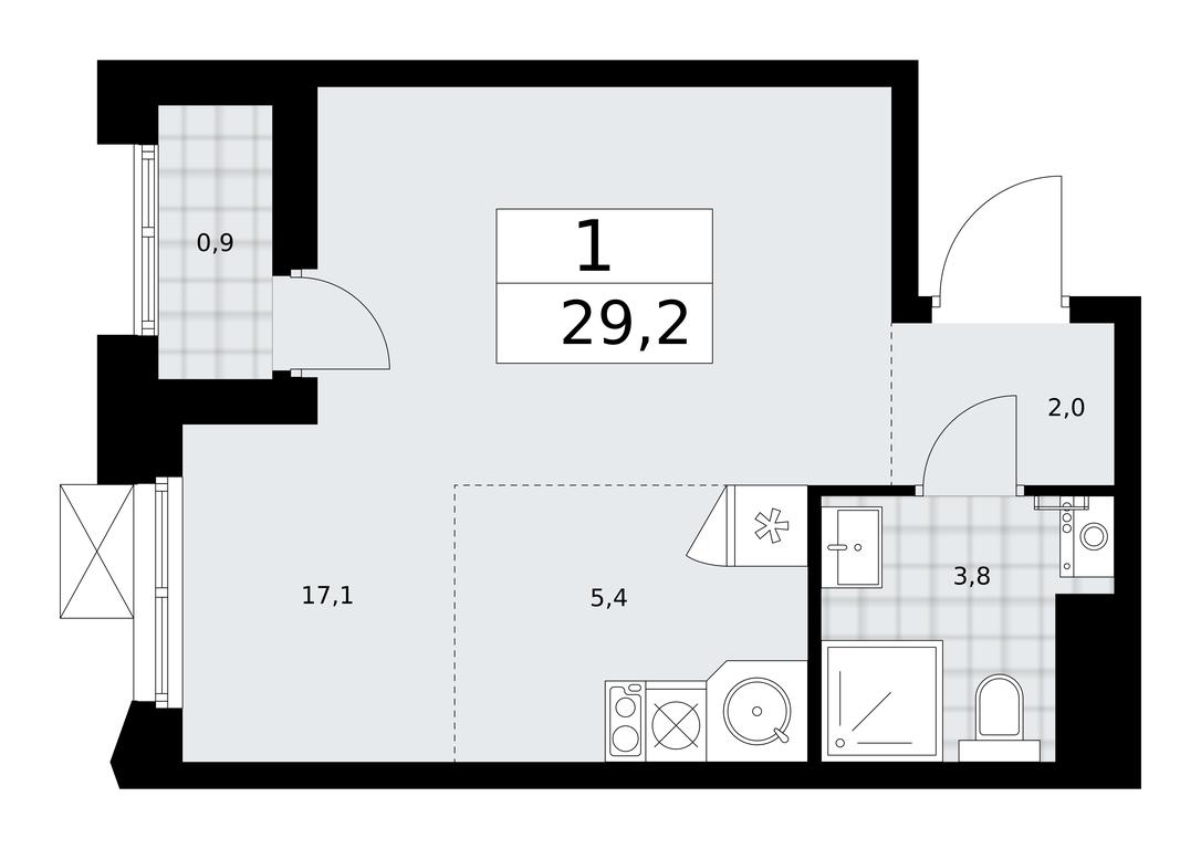 Apartment Sale, 29.2 sq. m. at Desnarechie, kvartal № 23, Desyonovskoye Settlement, Moscow, Russia #1 Apartment Sale, 29.2 sq. m. at Desnarechie, kvartal № 23, Desyonovskoye Settlement, Moscow, Russia #1