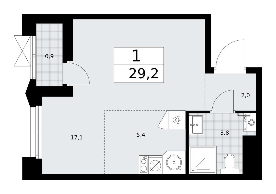 Apartment Sale, 29.2 sq. m. at Desnarechie, kvartal № 23, Desyonovskoye Settlement, Moscow, Russia #1 Apartment Sale, 29.2 sq. m. at Desnarechie, kvartal № 23, Desyonovskoye Settlement, Moscow, Russia #1