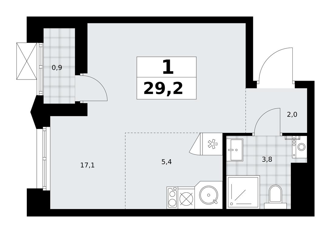 Apartment Sale, 29.2 sq. m. at Desnarechie, kvartal № 23, Desyonovskoye Settlement, Moscow, Russia #2 Apartment Sale, 29.2 sq. m. at Desnarechie, kvartal № 23, Desyonovskoye Settlement, Moscow, Russia #2