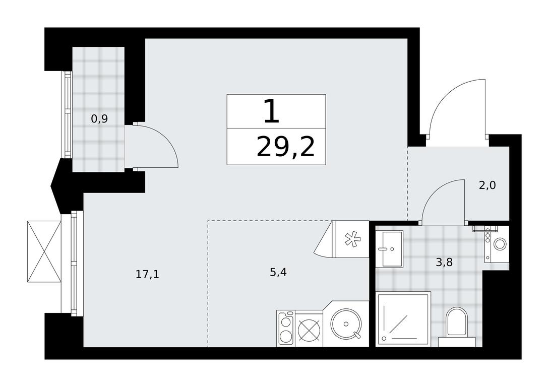 Apartment Sale, 29.2 sq. m. at Desnarechie, kvartal № 23, Desyonovskoye Settlement, Moscow, Russia #1