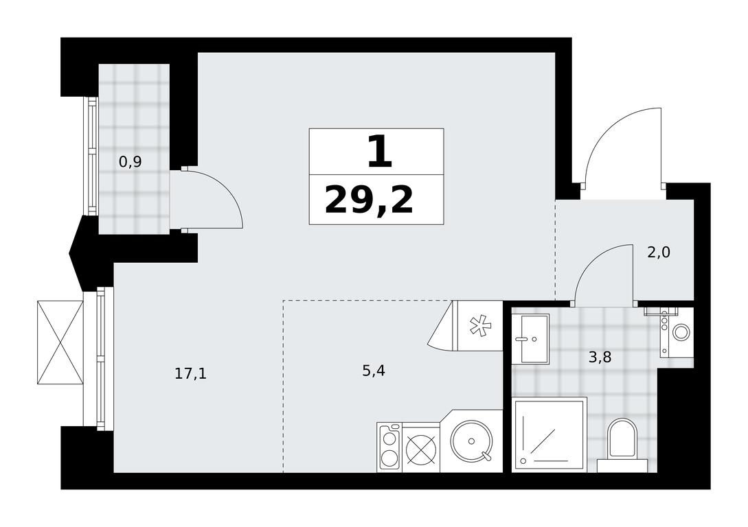 Apartment Sale, 29.2 sq. m. at Desnarechie, kvartal № 23, Desyonovskoye Settlement, Moscow, Russia #2