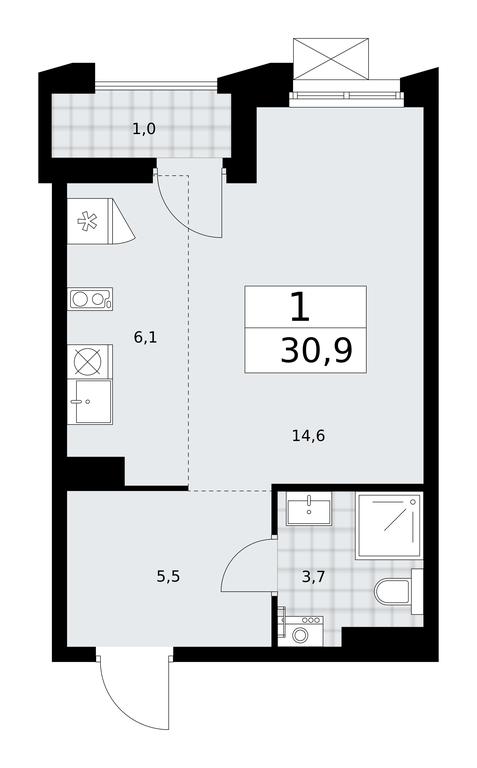 Apartment Sale, 30.9 sq. m. at Desnarechie, kvartal № 23, Desyonovskoye Settlement, Moscow, Russia #1 Apartment Sale, 30.9 sq. m. at Desnarechie, kvartal № 23, Desyonovskoye Settlement, Moscow, Russia #1