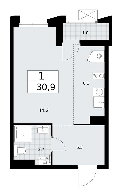 Apartment Sale, 30.9 sq. m. at Desnarechie, kvartal № 23, Desyonovskoye Settlement, Moscow, Russia #1 Apartment Sale, 30.9 sq. m. at Desnarechie, kvartal № 23, Desyonovskoye Settlement, Moscow, Russia #1