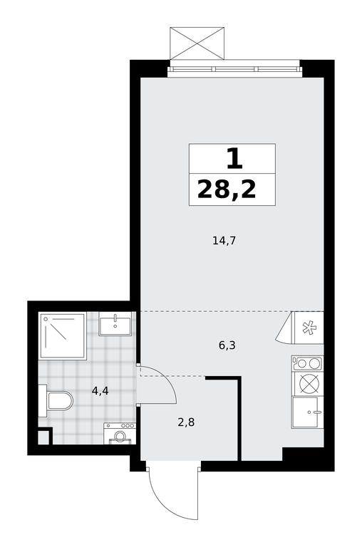 Apartment Sale, 28.2平方米 at Desnarechie, kvartal № 23, Desyonovskoye Settlement, Moscow, Russia #2 Apartment Sale, 28.2平方米 at Desnarechie, kvartal № 23, Desyonovskoye Settlement, Moscow, Russia #2