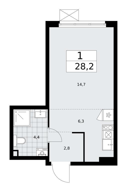 Apartment Sale, 28.2平方米 at Desnarechie, kvartal № 23, Desyonovskoye Settlement, Moscow, Russia #1 Apartment Sale, 28.2平方米 at Desnarechie, kvartal № 23, Desyonovskoye Settlement, Moscow, Russia #1
