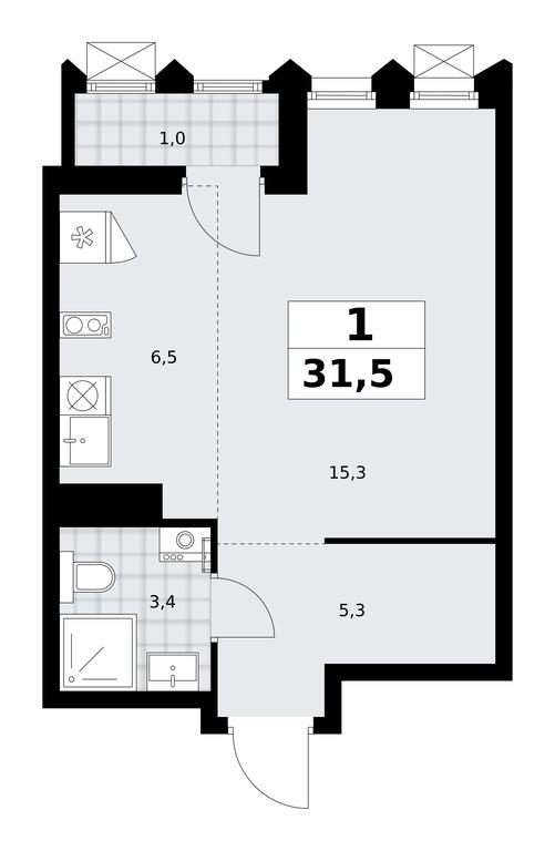 Apartment Sale, 31.5 sq. m. at Desnarechie, kvartal № 23, Desyonovskoye Settlement, Moscow, Russia #2 Apartment Sale, 31.5 sq. m. at Desnarechie, kvartal № 23, Desyonovskoye Settlement, Moscow, Russia #2