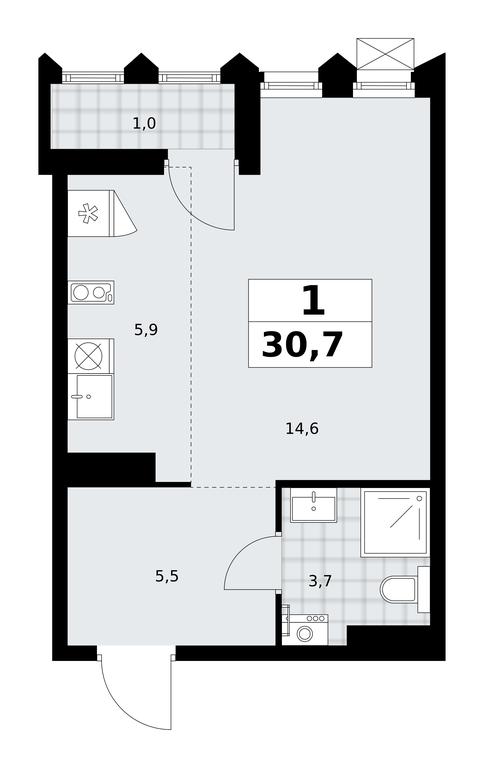 Apartment Sale, 30.7 sq. m. at Desnarechie, kvartal № 23, Desyonovskoye Settlement, Moscow, Russia #2
