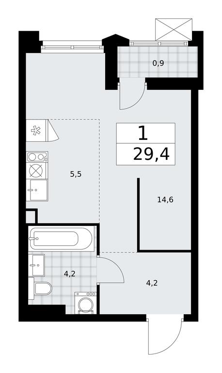 Apartment Sale, 29.4 sq. m. at Desnarechie, kvartal № 23, Desyonovskoye Settlement, Moscow, Russia #1 Apartment Sale, 29.4 sq. m. at Desnarechie, kvartal № 23, Desyonovskoye Settlement, Moscow, Russia #1