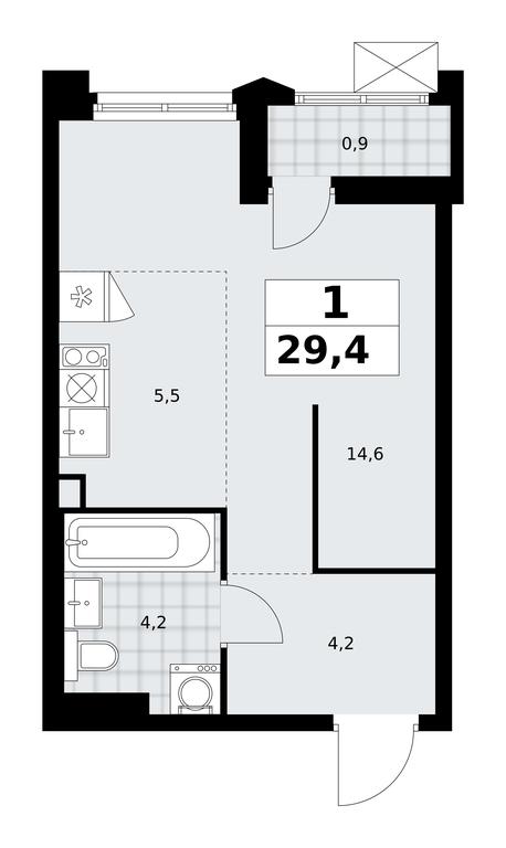 Apartment Sale, 29.4 sq. m. at Desnarechie, kvartal № 23, Desyonovskoye Settlement, Moscow, Russia #2 Apartment Sale, 29.4 sq. m. at Desnarechie, kvartal № 23, Desyonovskoye Settlement, Moscow, Russia #2