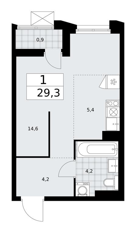 Apartment Sale, 29.3平方米 at Desnarechie, kvartal № 23, Desyonovskoye Settlement, Moscow, Russia #1 Apartment Sale, 29.3平方米 at Desnarechie, kvartal № 23, Desyonovskoye Settlement, Moscow, Russia #1