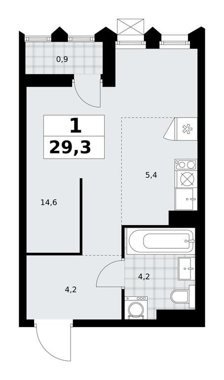 Apartment Sale, 29.3 sq. m. at Desnarechie, kvartal № 23, Desyonovskoye Settlement, Moscow, Russia #2 Apartment Sale, 29.3 sq. m. at Desnarechie, kvartal № 23, Desyonovskoye Settlement, Moscow, Russia #2
