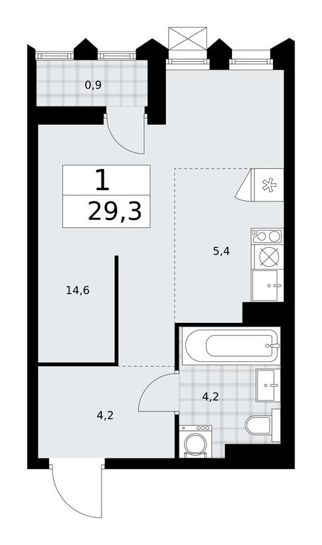 Apartment Sale, 29.3 sq. m. at Desnarechie, kvartal № 23, Desyonovskoye Settlement, Moscow, Russia #1 Apartment Sale, 29.3 sq. m. at Desnarechie, kvartal № 23, Desyonovskoye Settlement, Moscow, Russia #1