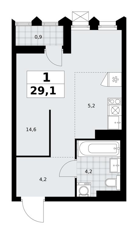 Apartment Sale, 29.1 sq. m. at Desnarechie, kvartal № 23, Desyonovskoye Settlement, Moscow, Russia #2 Apartment Sale, 29.1 sq. m. at Desnarechie, kvartal № 23, Desyonovskoye Settlement, Moscow, Russia #2